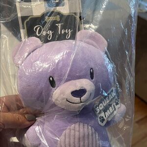 Lavender Plush Squeaky Dog Toy